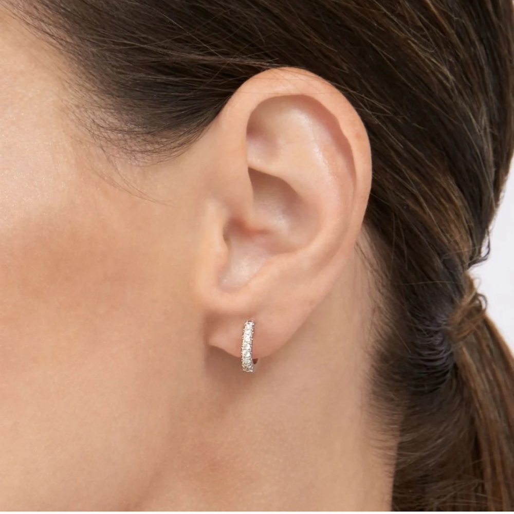 Adornia sterling silver Mini Hoop Earrings NWT